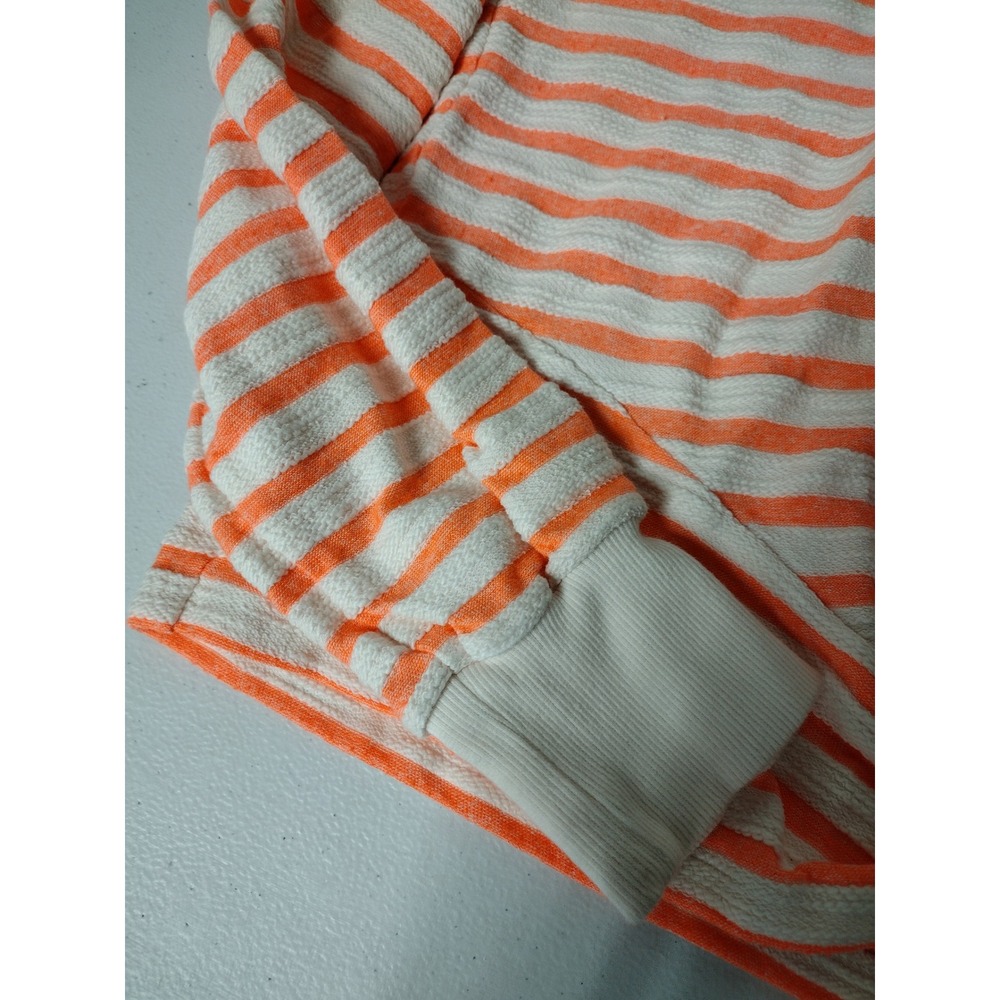 Evereve‎ Womens Orange White Striped Twist Front Long Sleeve Top SizeM - Picture 3 of 7